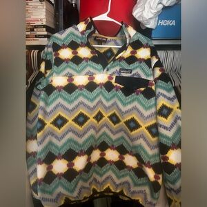 Patagonia women’s lightweight synchilla snap-T fleece pullover - multicolor - L
